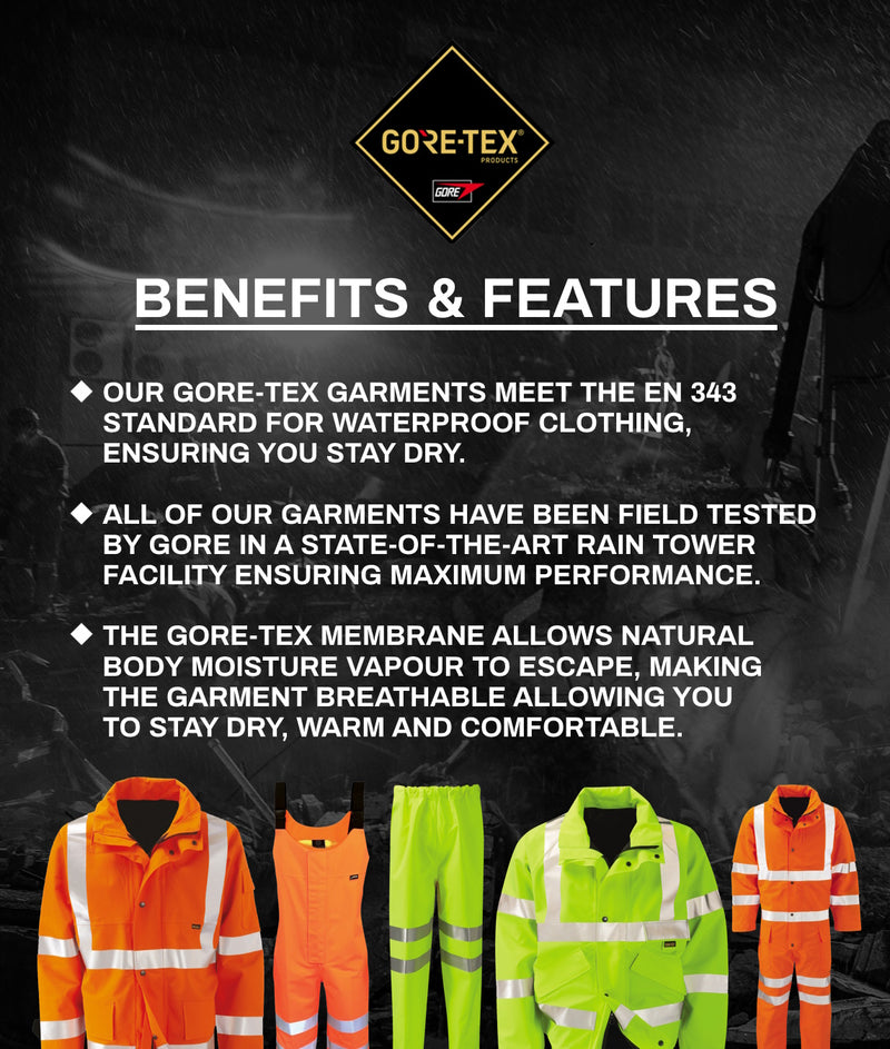 GORE-TEX® Hi Vis Orange Rail 3 Layer Over Trousers - RHINE