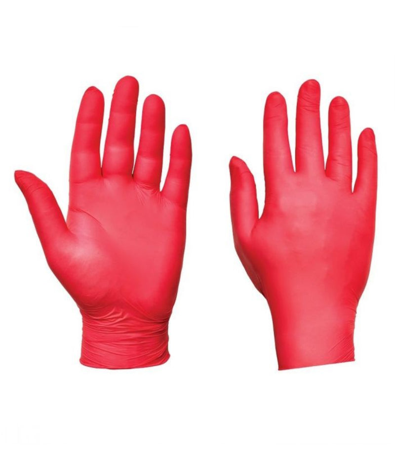 2000 Pieces - Disposable Powder Free Red Gloves Ultra Nitrile