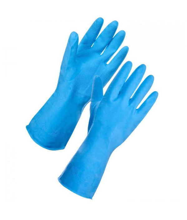 Household Latex Cleaning Blue Gloves - 144 Pairs