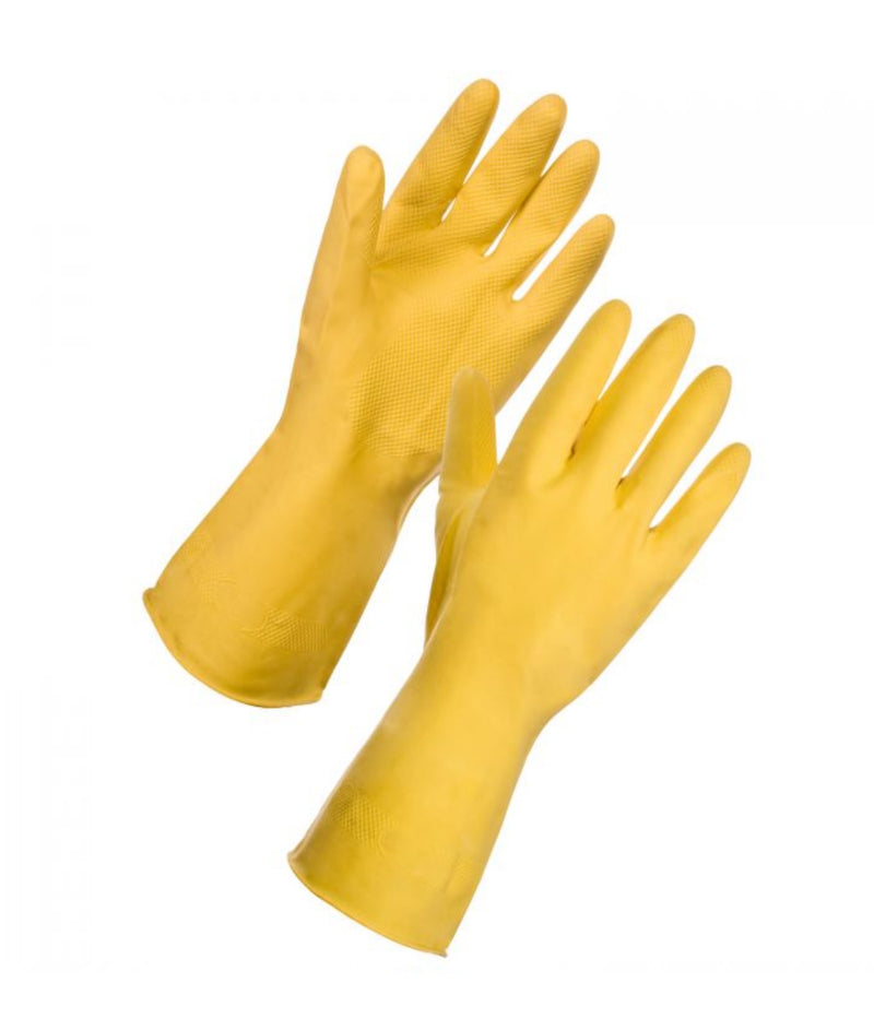 Household Latex Cleaning Yellow Gloves - 144 Pairs