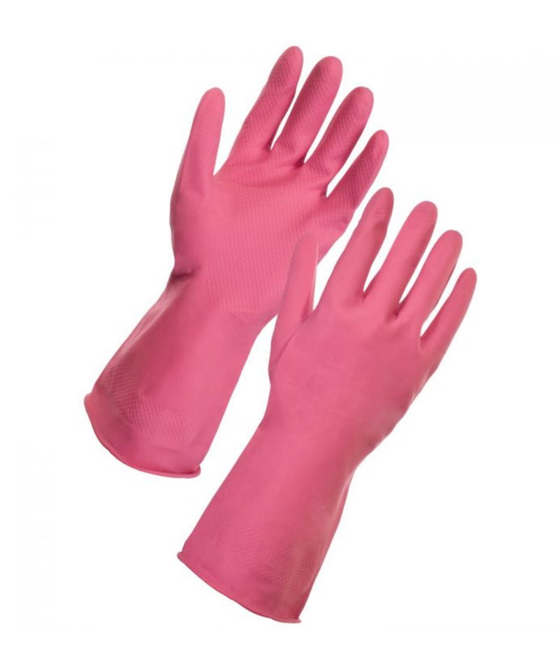 Household Latex Cleaning Pink Gloves - 144 Pairs