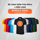 80 x Best Seller Polo Shirts + FREE LOGO