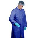 50 pieces - Disposable Velcro Non-Woven Coats With Elasticated Cuffs