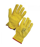 120 Pairs - Leather Driving Yellow Lined Gloves