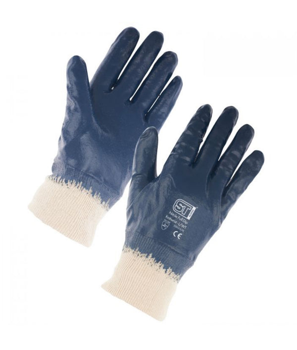 120 Pairs - Nitrile Lightweight Full Dip Knit Wrist WSL Gloves