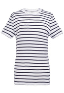 Katy Breton Top - White/Navy