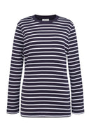 Lucy Breton Top - Navy/White