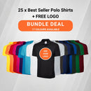 25 x Best Workwear Polo Shirts + FREE LOGO