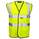 Supertouch Hi Vis Yellow Velcro Vest - Black Binding - Yellow