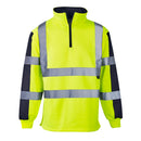 Hi Vis 2 Tone Rugby Shirt - Yellow/Navy