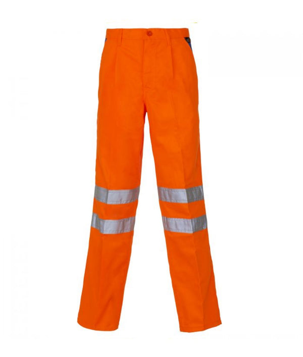 Hi Vis Orange Polycotton Knee Band Short Trousers