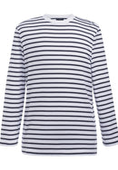 Amos Breton Top - White/Navy
