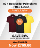 80 x Best Seller Polo Shirts + FREE LOGO