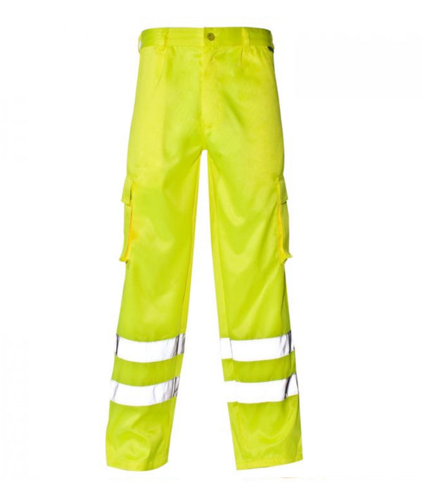 Hi Vis Yellow Ankle Band Combat Trousers