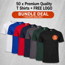 50 x Best Seller Organic / Recycled T-Shirts + FREE LOGO