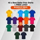 40 x Best Seller Polo Shirts + FREE LOGO