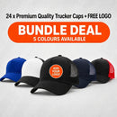 24 x Trucker Caps + FREE LOGO