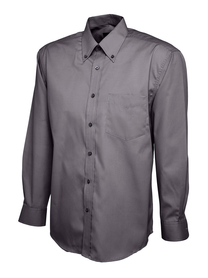 Men's Long Sleeve Shirt - Pinpoint Oxford