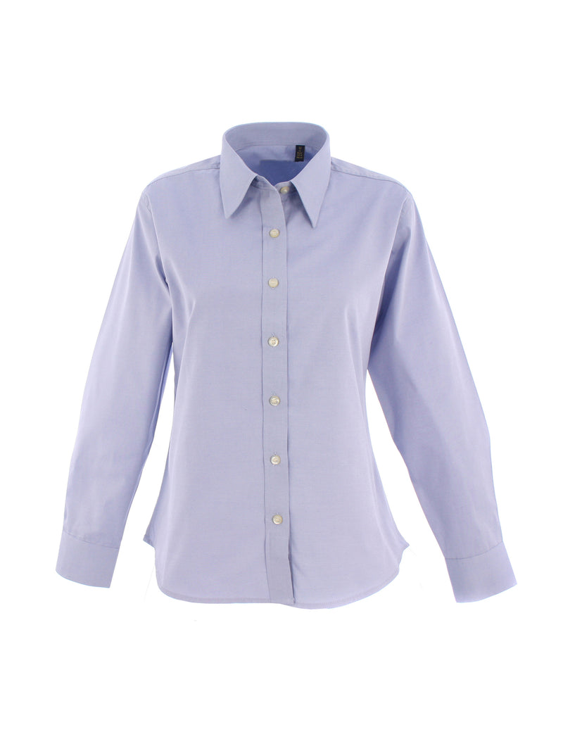 Women's Long Sleeve Shirt - Pinpoint Oxford