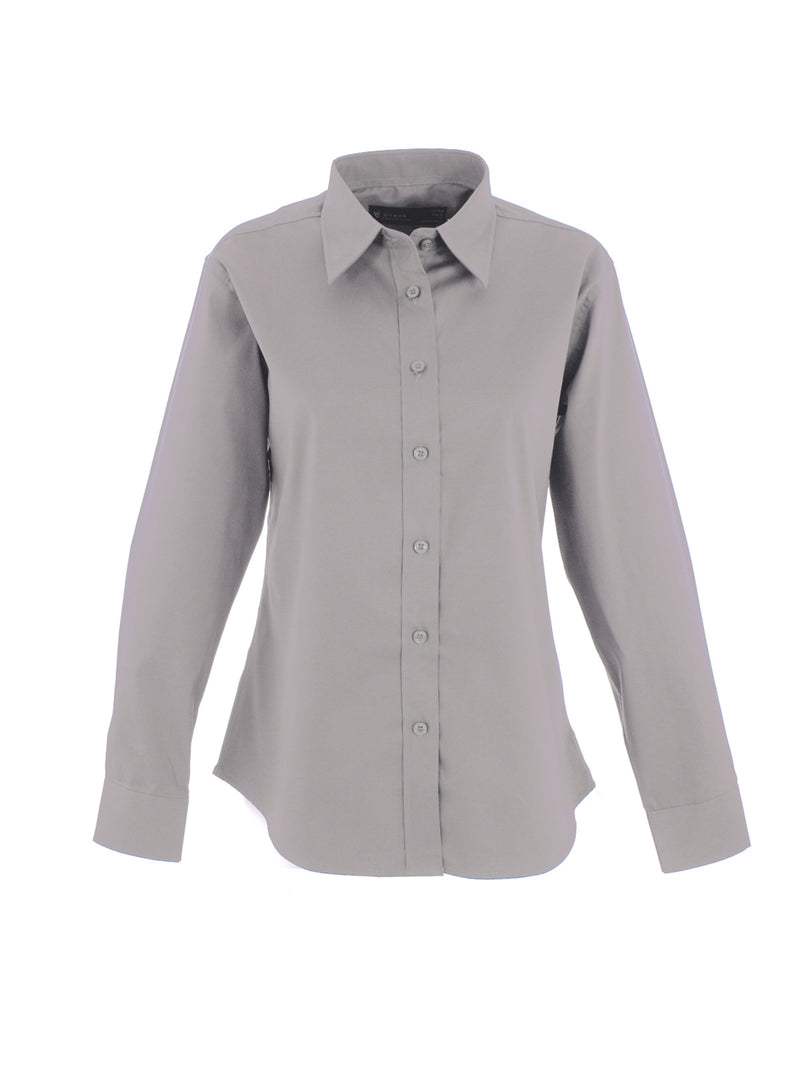 Women's Long Sleeve Shirt - Pinpoint Oxford