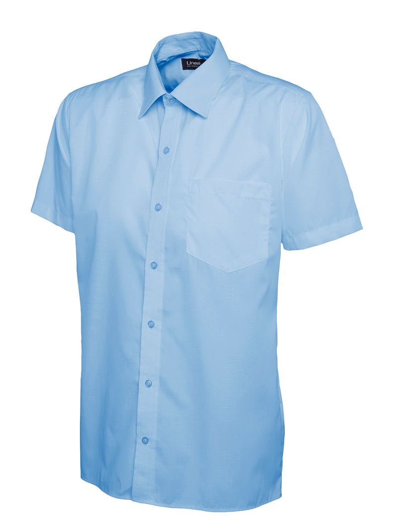 Men's Poplin Shirt - Short Sleeve