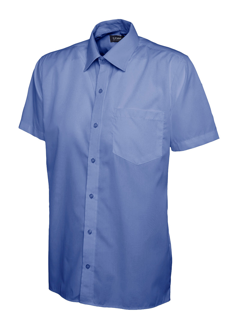 Men's Poplin Shirt - Short Sleeve