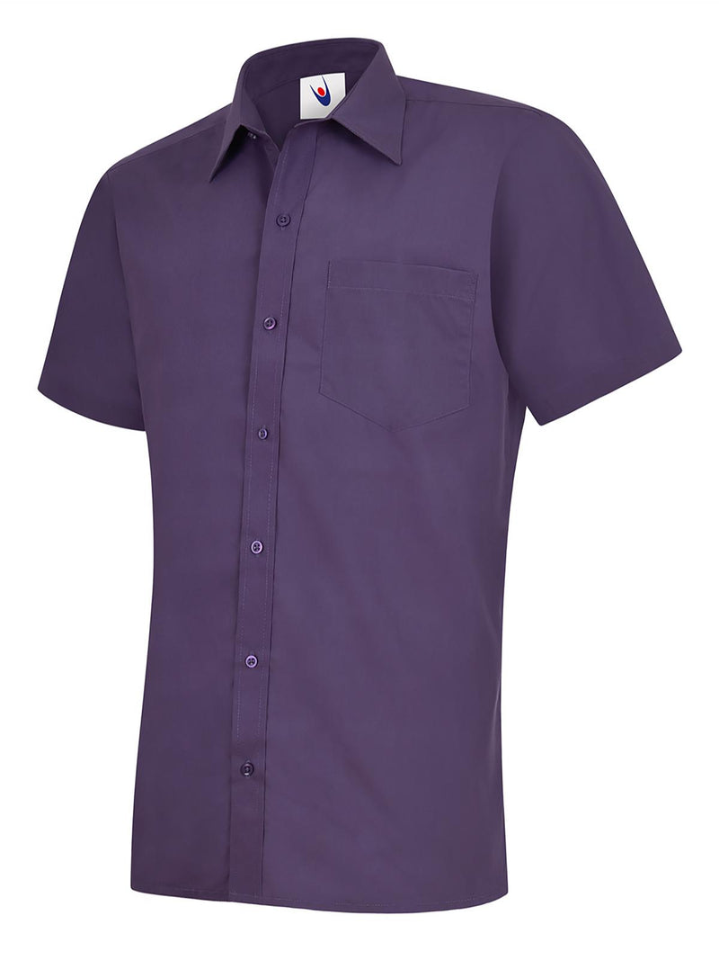 Men's Poplin Shirt - Short Sleeve