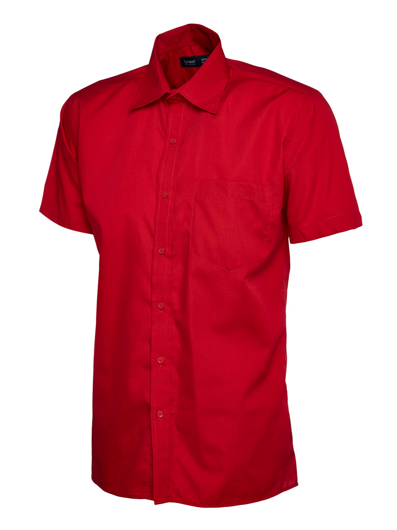 Men's Poplin Shirt - Short Sleeve