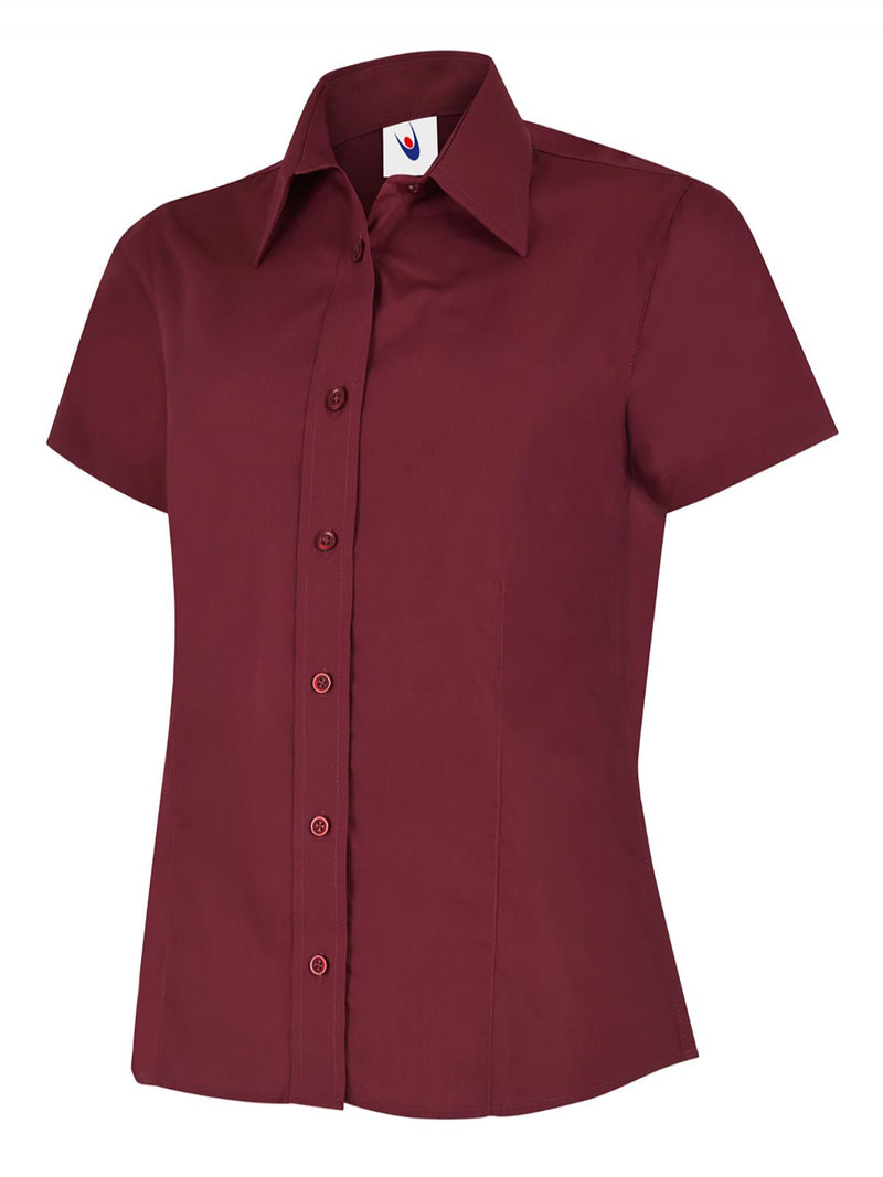 Women's Poplin Shirt - Short Sleeve