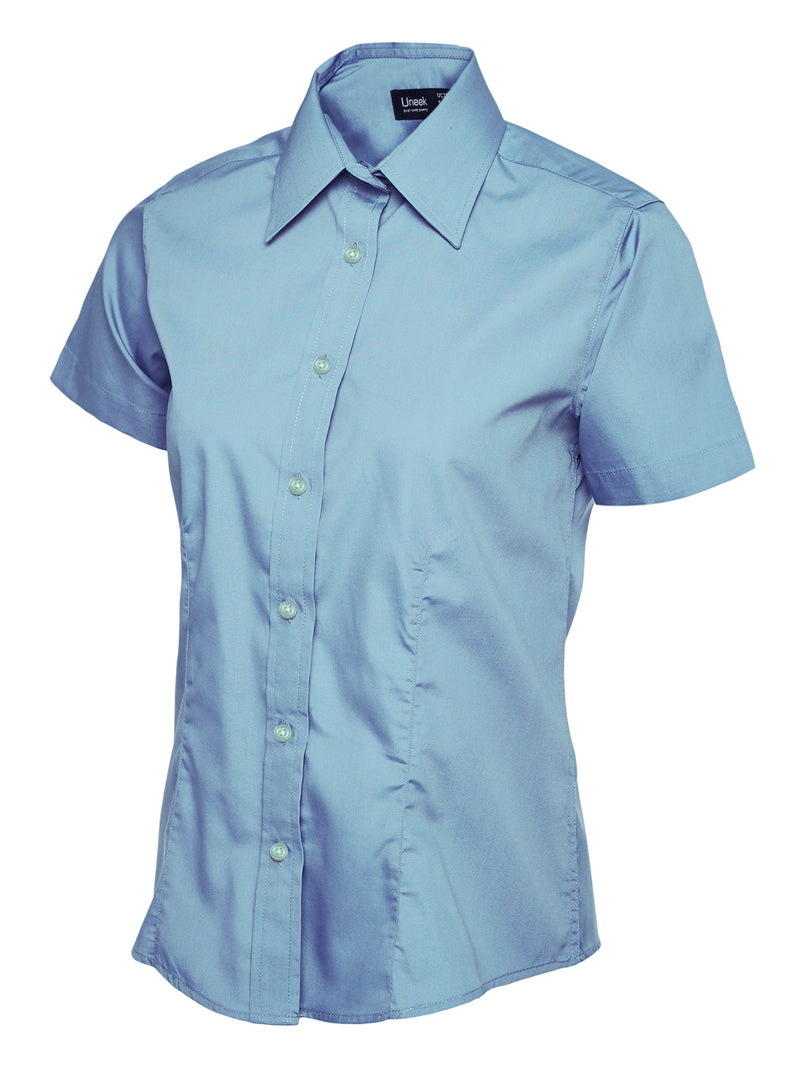 Women's Poplin Shirt - Short Sleeve