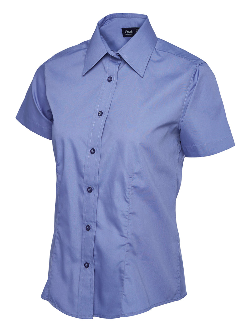 Women's Poplin Shirt - Short Sleeve