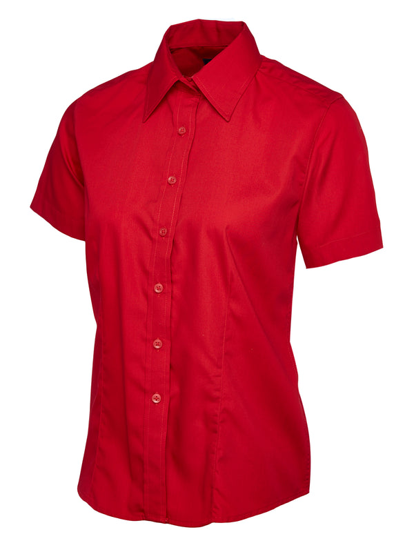Women's Poplin Shirt - Short Sleeve