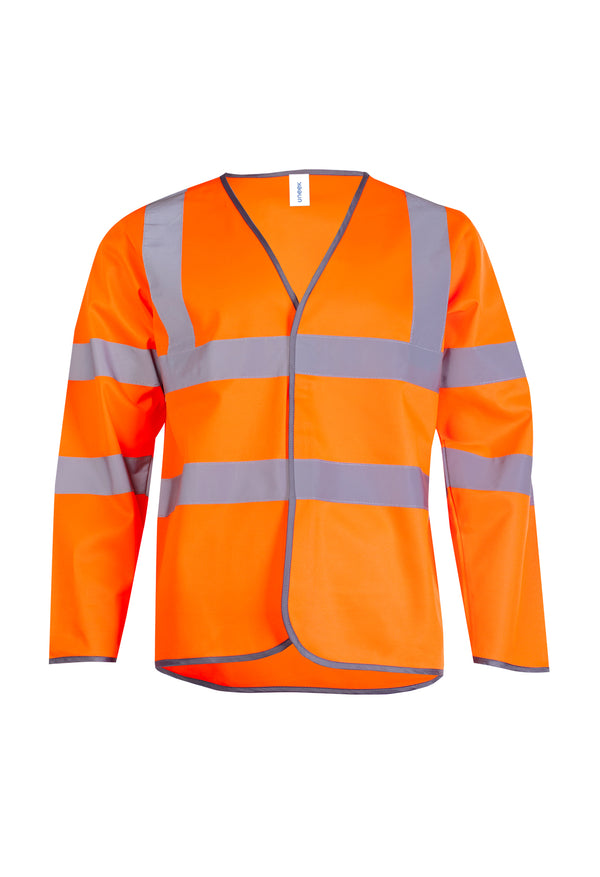 Unisex Hi Vis Safety Waistcoat / Vest - Long Sleeve