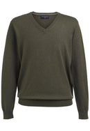 Berlin V-Neck Jumper - Moss