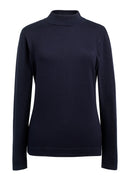 Golden Turtleneck Jumper - Navy