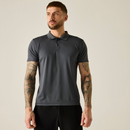 Pro Wicking Pique Polo Shirt in Solid Grey