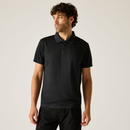 Pro Wicking Pique Polo Shirt in Black