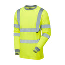 Hi Vis Long Sleeve Bird Eye T-Shirt - Yellow