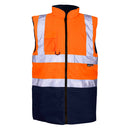Hi Vis 2 Tone Bodywarmer - Orange/Navy