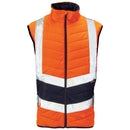 Hi Vis 2 Tone Puffer Bodywarmer - Orange/Navy