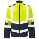 Hi Vis 2 Tone Soft Shell Jacket - Yellow/Navy