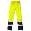 Supertouch Hi Vis 2 Tone Overtrousers - Yellow/Navy