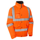 Hi Vis Orange Fleece Lined Bomber Jacket