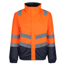 Mens Pro Hi Vis Bomber Waterproof Insulated Jacket