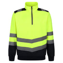 Mens Pro Hi-Vis 1/4 Zip Fleece