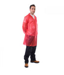 50 Pieces - Disposable Coats - Non-Woven Popper Front