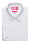 Women's Long Sleeve Blouse Cotton Herringbone - Villeta