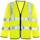 Hi Vis Yellow Long Sleeved Zip Vest