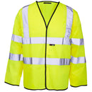 Hi Vis Long Sleeved Velcro Vest