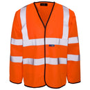 Hi Vis Long Sleeved Velcro Vest